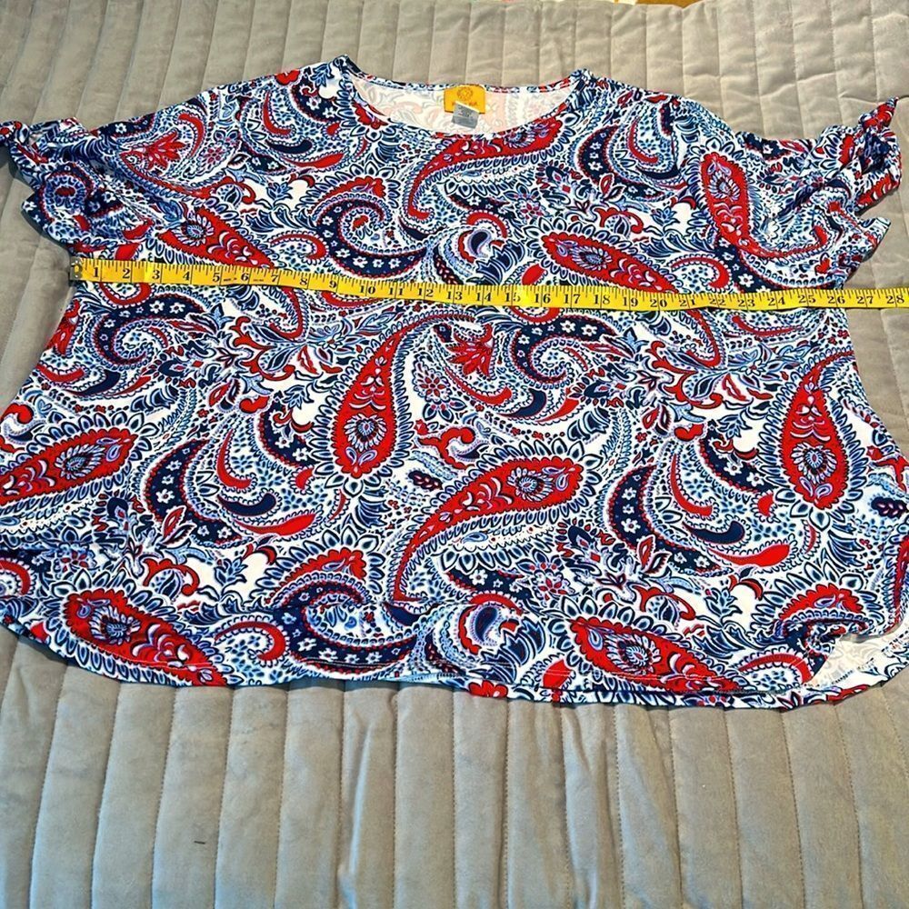 Ruby Rd Paisley Print Top - Picture 7 of 8
